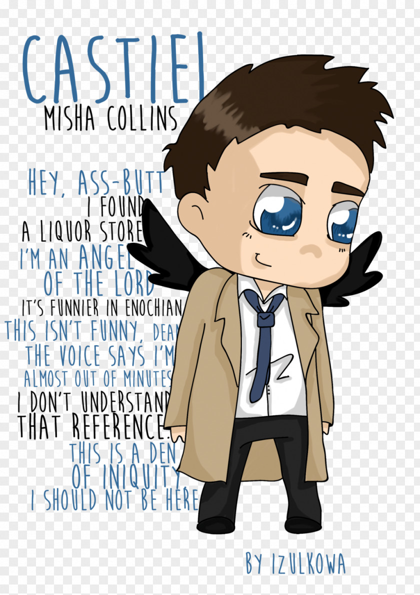 Castiel Supernatural Sam Winchester Drawing Fan Art PNG