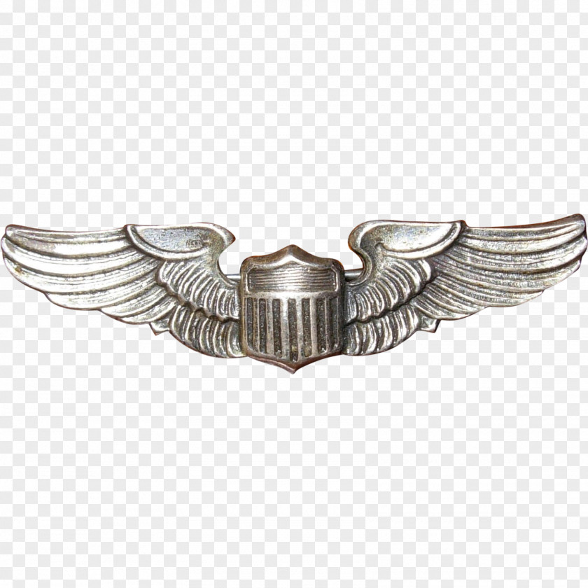 Military United States Of America Wing Aircraft Pilot Aviator Badge PNG