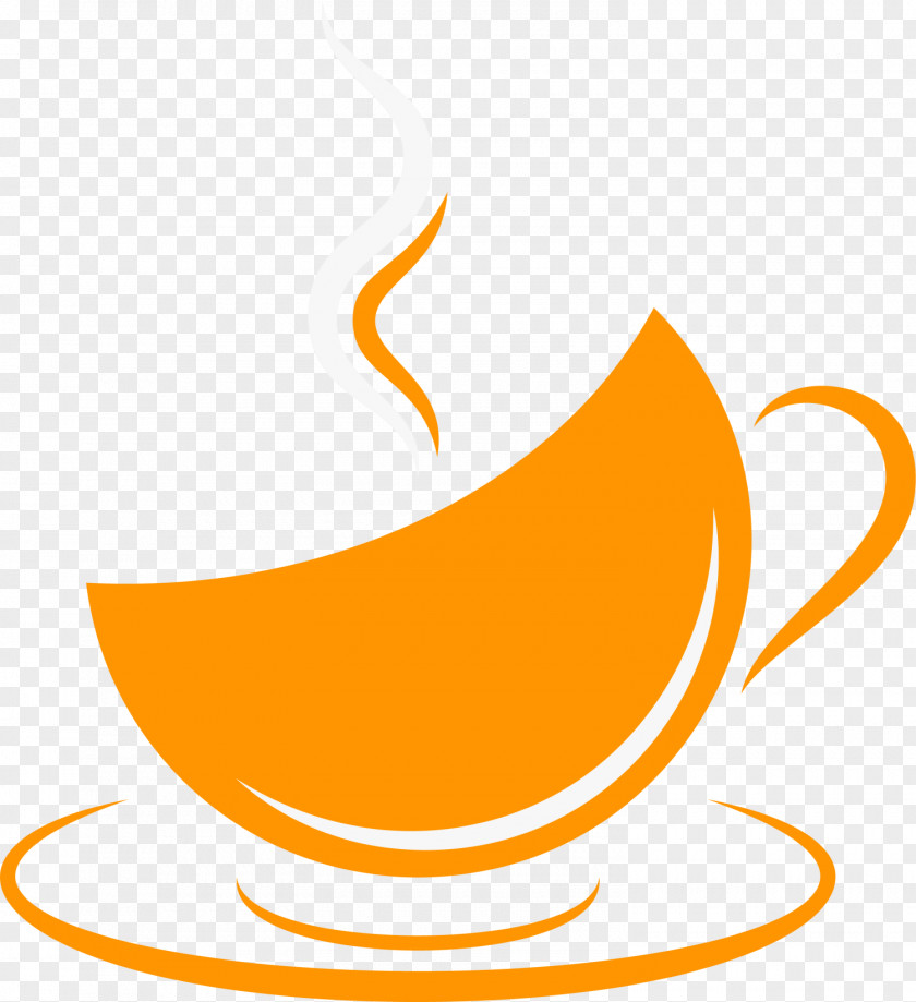 Orange Coffee Cup Cafe Clip Art PNG