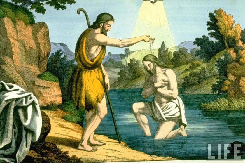 Baptism The Of Christ New Testament Jesus Holy Card PNG