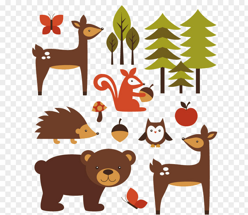 Forest Animals Animal Illustration PNG