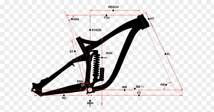 Geometric Mountain Bicycle Frames Norco Bicycles Geometry Bike PNG