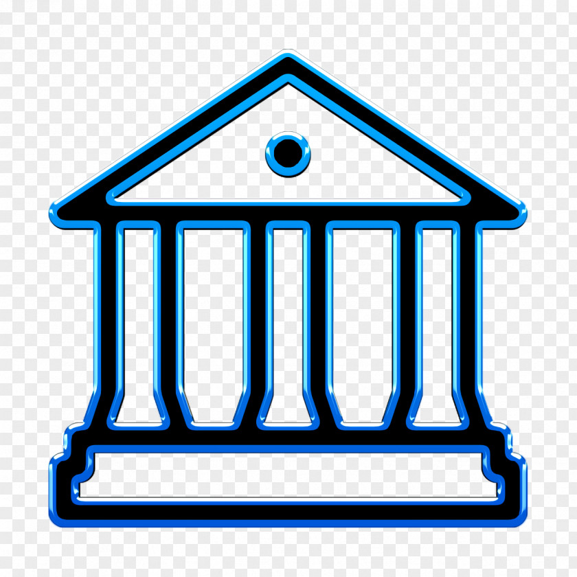 Linear Justice Elements Icon Courthouse Law PNG