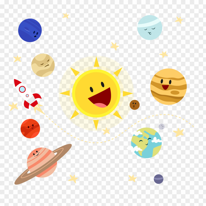 Planet Illustration Solar System Sticker PNG