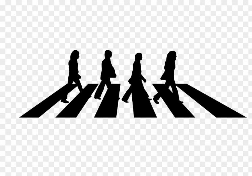 Silhouette Abbey Road The Beatles Decal Wallpaper PNG