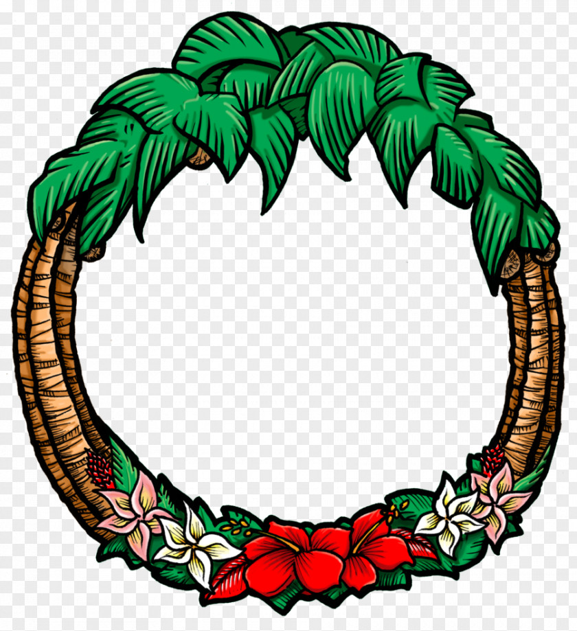 Winter Wreath Clip Art Christmas In Hawaii Day PNG
