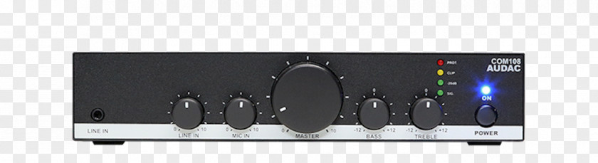 Black Amplificador Audio MixersAudio Amplifier AUDAC COM108 Audac CAP412 Power PNG