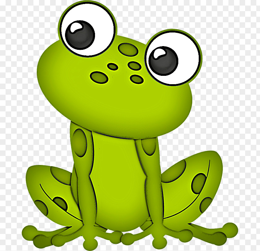 Green Frog True Cartoon Tree PNG