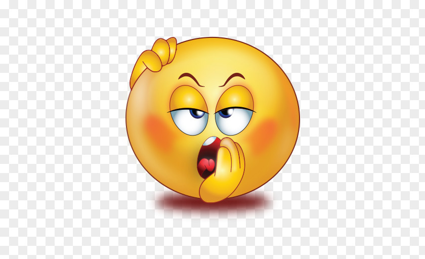 Yawning Button Emoji Emoticon Smiley Sticker Image PNG