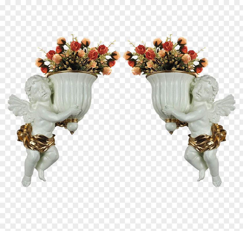 Cupid Flowerpot Download PNG