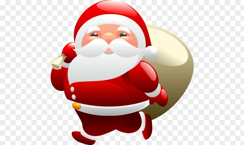 Cute Santa Claus And Snowman Vector Material Christmas Clip Art PNG