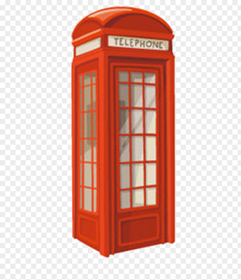 European Style Travel Elements United Kingdom Telephone Booth Mobile Phone Clip Art PNG