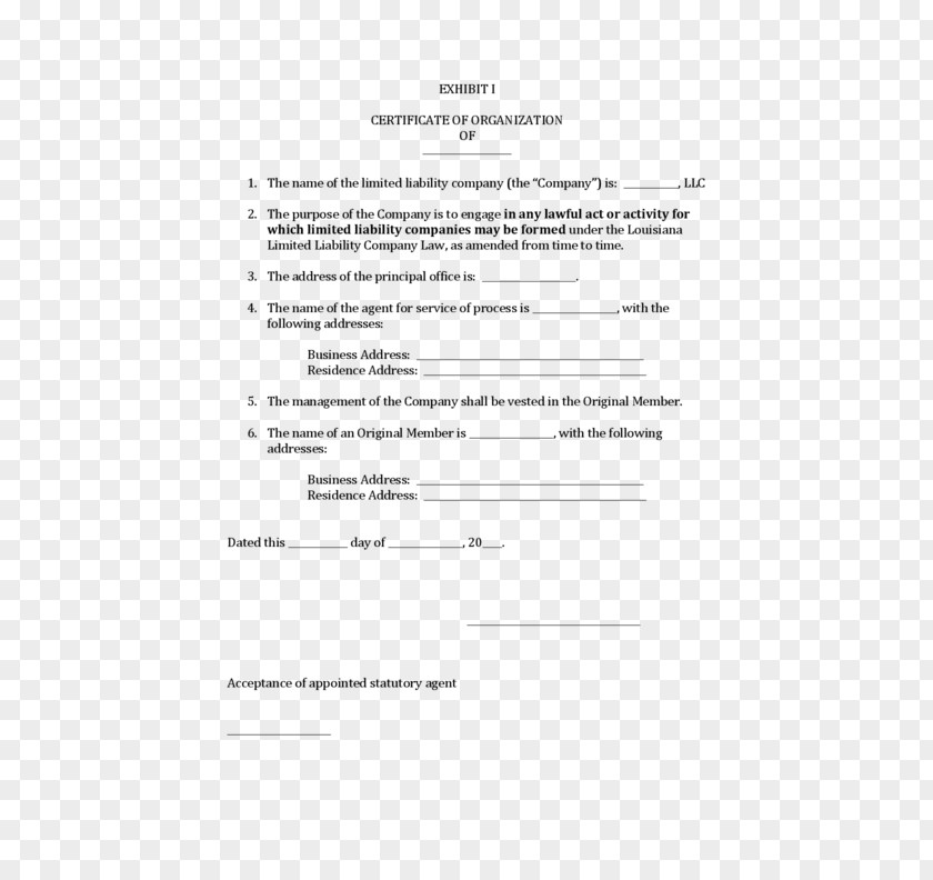 Forms Operating Agreement New York City Document Limited Liability Company PNG