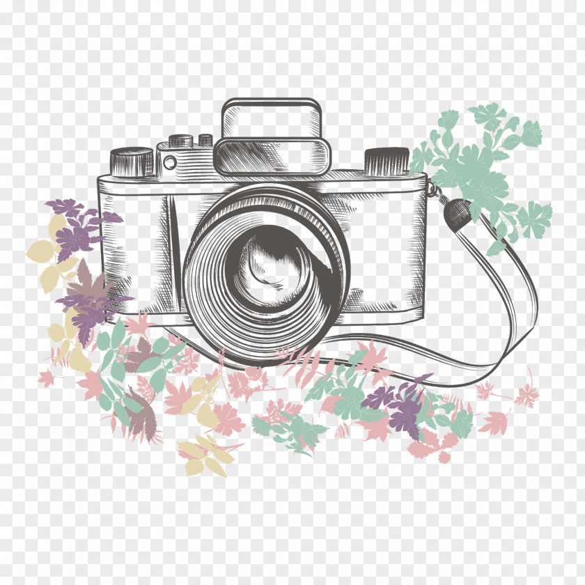 String Frame Instant Camera Vector Graphics Drawing Illustration PNG