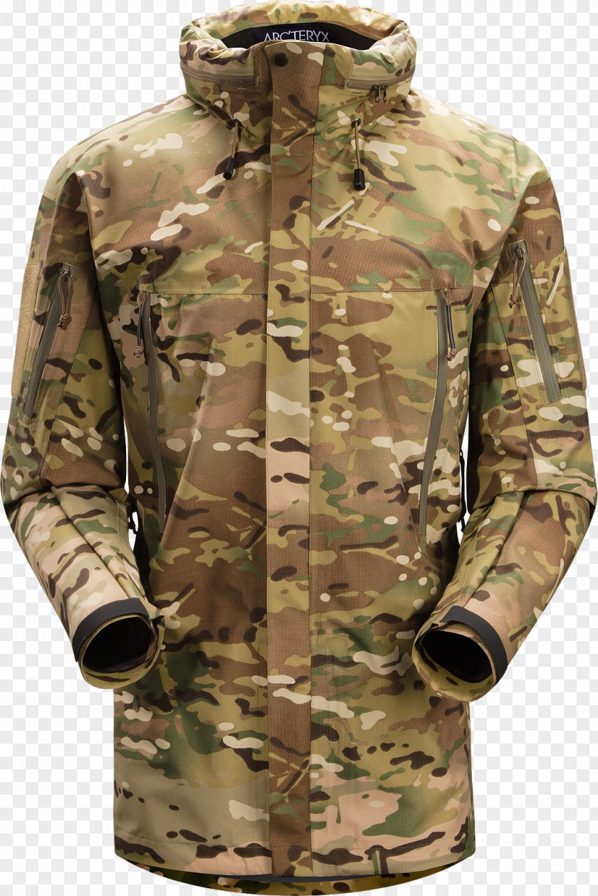 Camouflage Uniform Arc'teryx Military Jacket Gore-Tex PNG