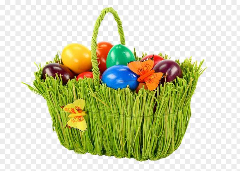 Gift Basket Holiday Easter Egg Background PNG