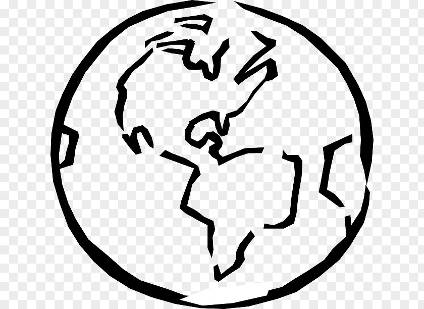 Globe Outline Cliparts Earth Black And White Clip Art PNG