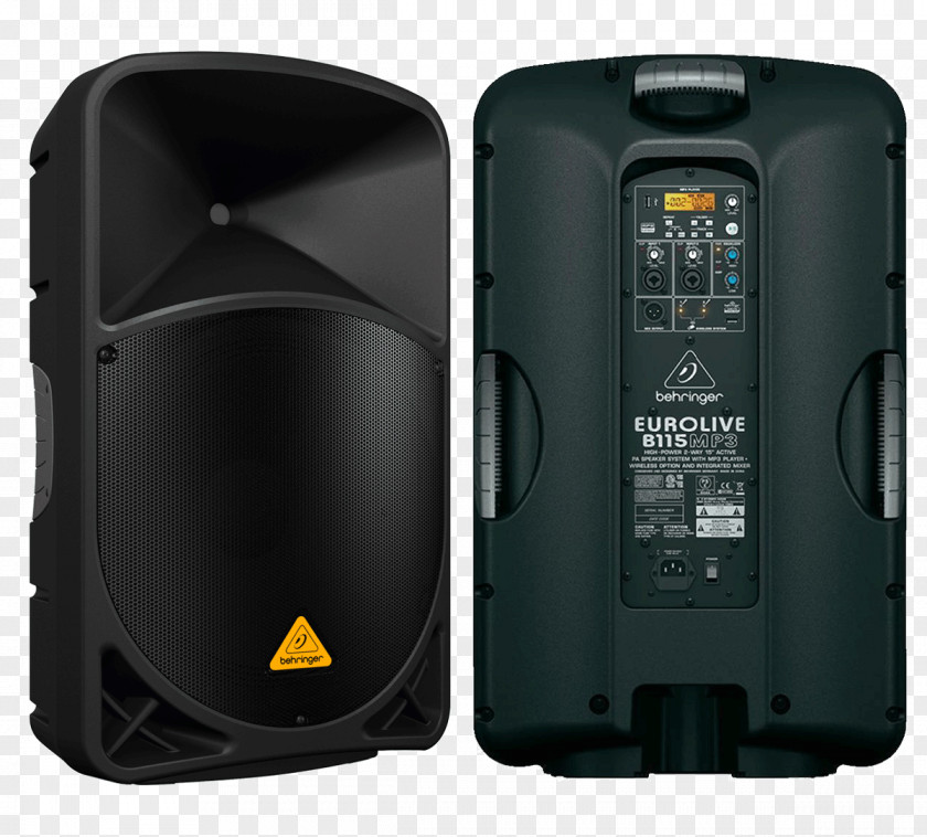 Loudspeaker Box Powered Speakers Public Address Systems Behringer Class-D Amplifier PNG