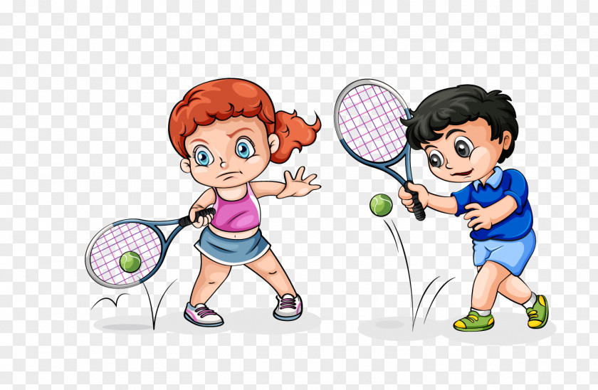 Vector Cartoon Tennis Royalty-free Racket PNG