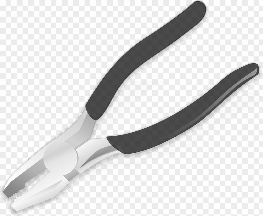 Black Pliers Hand Tool PNG
