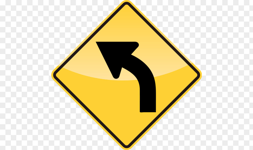 Curve Warning Sign Traffic Road PNG