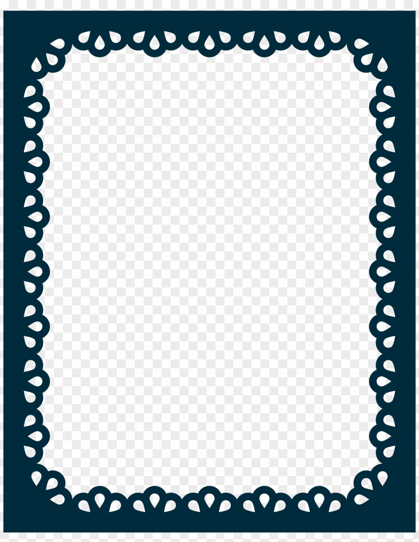 Lace Boarder Scallop Picture Frames Clip Art PNG