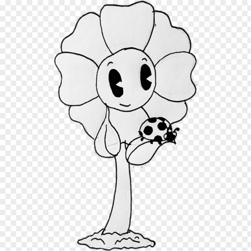 Cuphead Flower Drawing Line Art /m/02csf Clip PNG