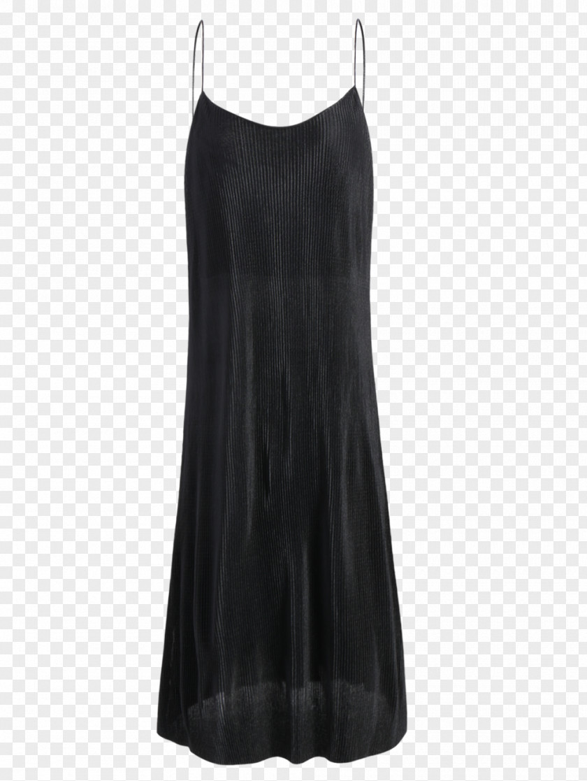 Pleated Little Black Dress Slip T-shirt Chemise PNG