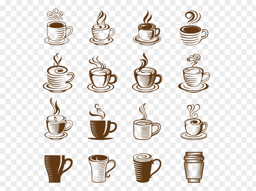 Vector Coffee Cup Iced Cappuccino Tea PNG