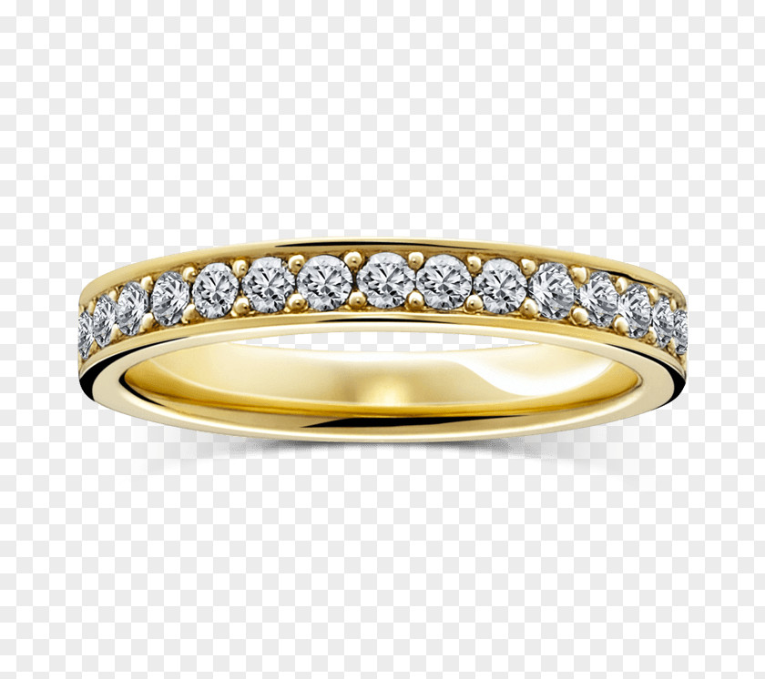 Ring Wedding Diamond Eternity Gold PNG