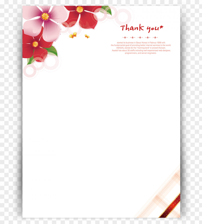 Watercolor Thank You Paper Greeting & Note Cards Petal Flower Floral Design PNG