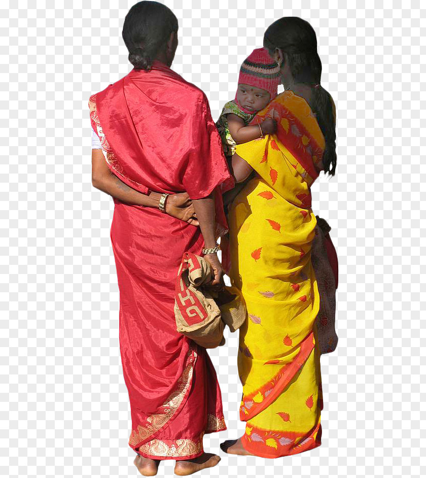 Xt Indian People Yellow Sari Women In India PNG