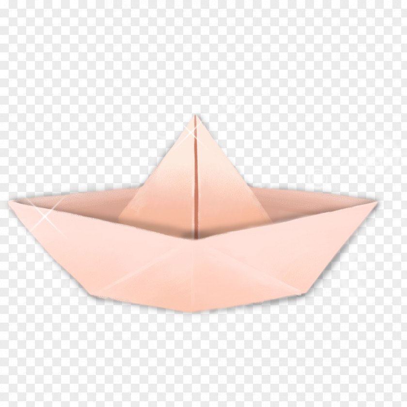 A Small Paper Boat Origami Peach PNG