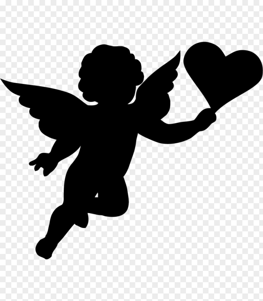 Angel Baby Cherub Cupid Silhouette Clip Art PNG