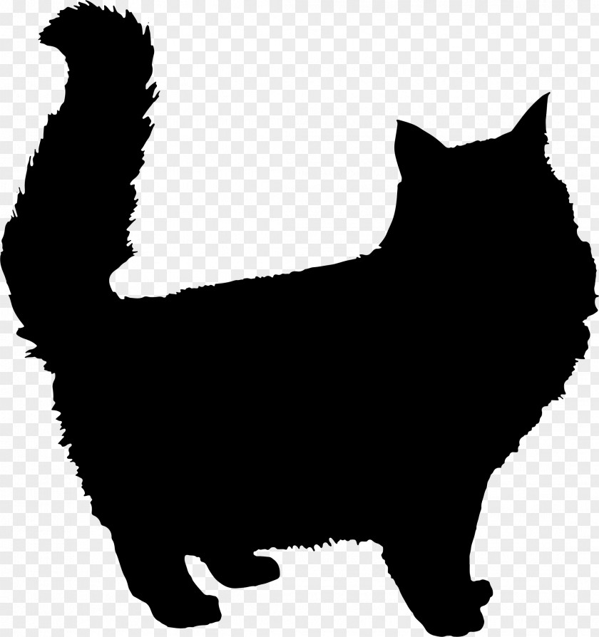 Cat Vector Persian Kitten Silhouette Clip Art PNG