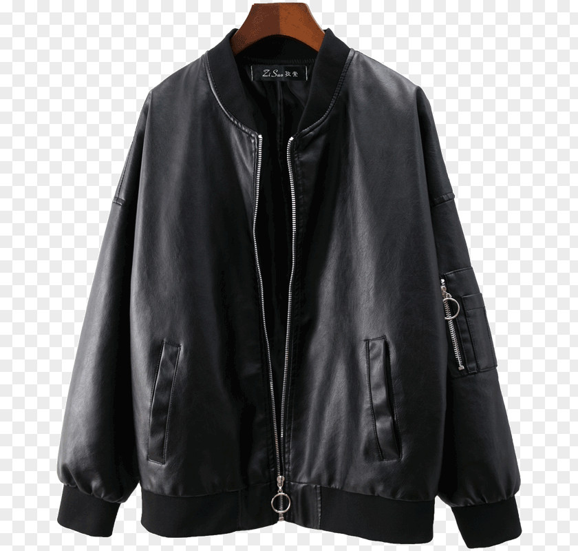 Tmall Taobao Free Creative Design Material Leather Jacket Coat Zipper Workwear PNG