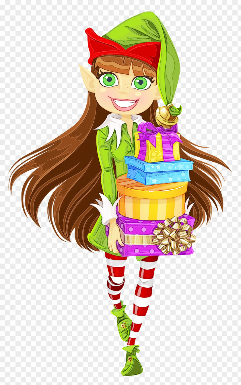 Style Plant Christmas Elf PNG