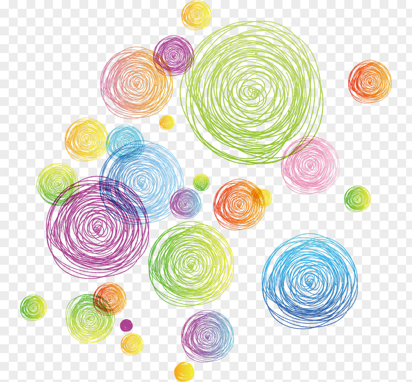 Colorful Abstract Geometric Circle Line Euclidean Vector PNG
