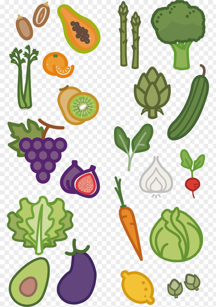 Fruits And Vegetables Cartoon Vector Fruit Vegetable Clip Art PNG