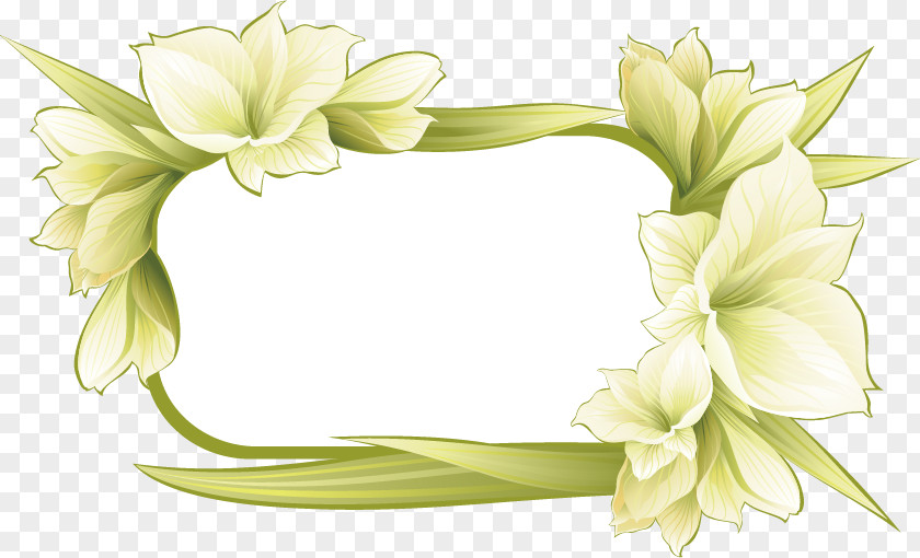 Spring Fresh Garland Border Picture Frame Flower Illustration PNG