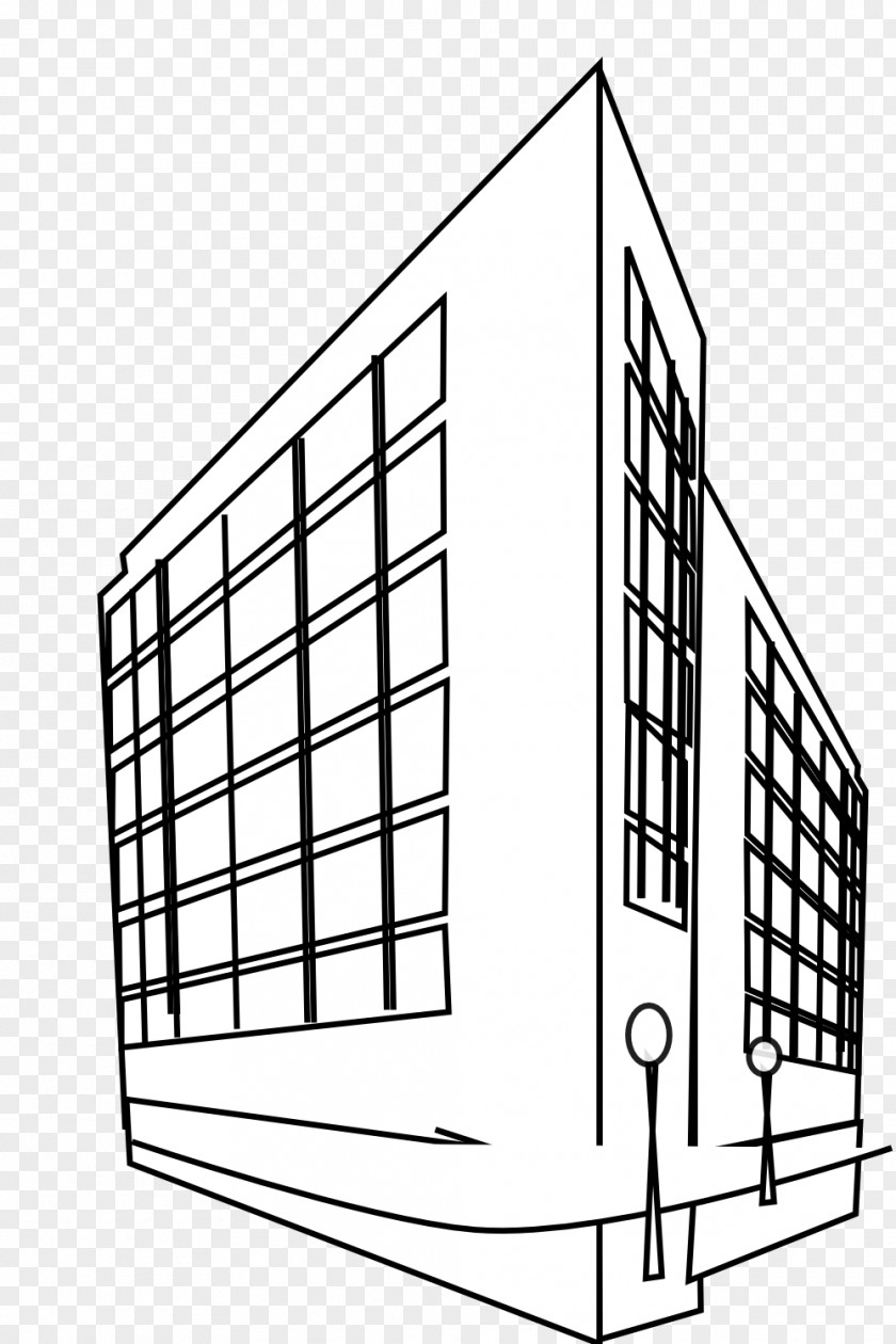 Tech Building Cliparts Black And White Clip Art PNG