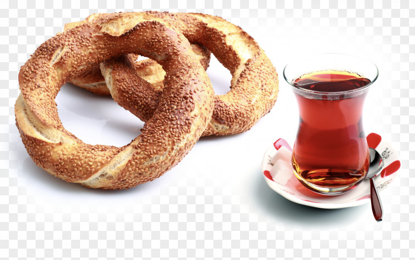 Bagel Simit Turkish Tea Cuisine PNG