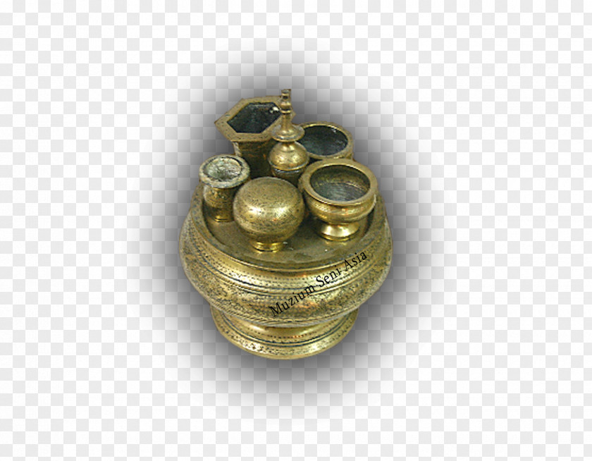 Betel Container Tepak Sireh Bronze Brass PNG