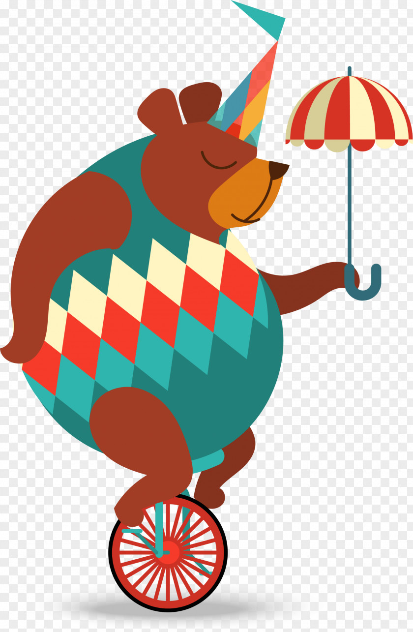 Cartoon Colorful Bear Beak Computer Illustration PNG