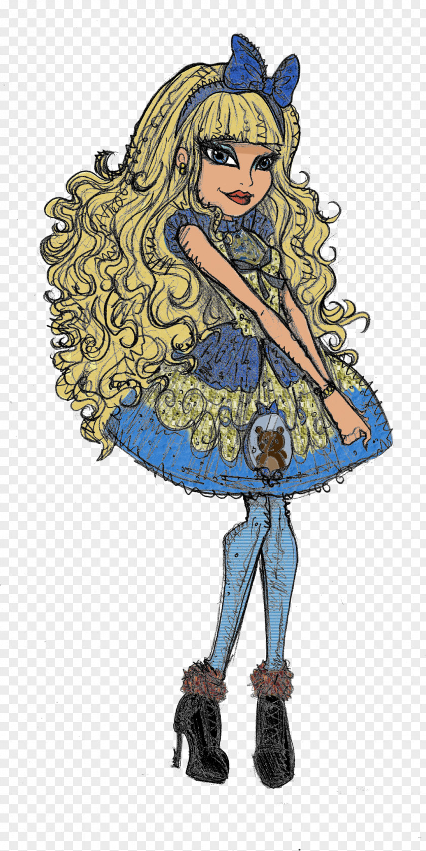 Ever After High White Rabbit Blondie Doll PNG