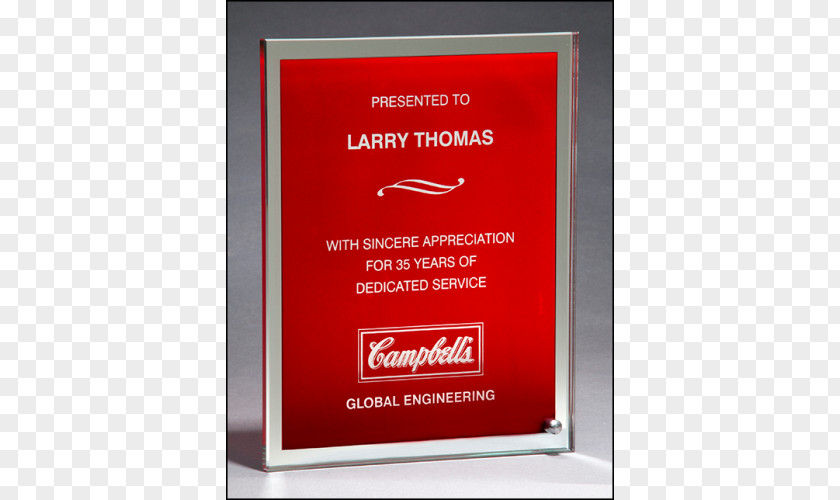 Glass Plaque Ambees Engraving Inc Commemorative Screen Printing Award PNG