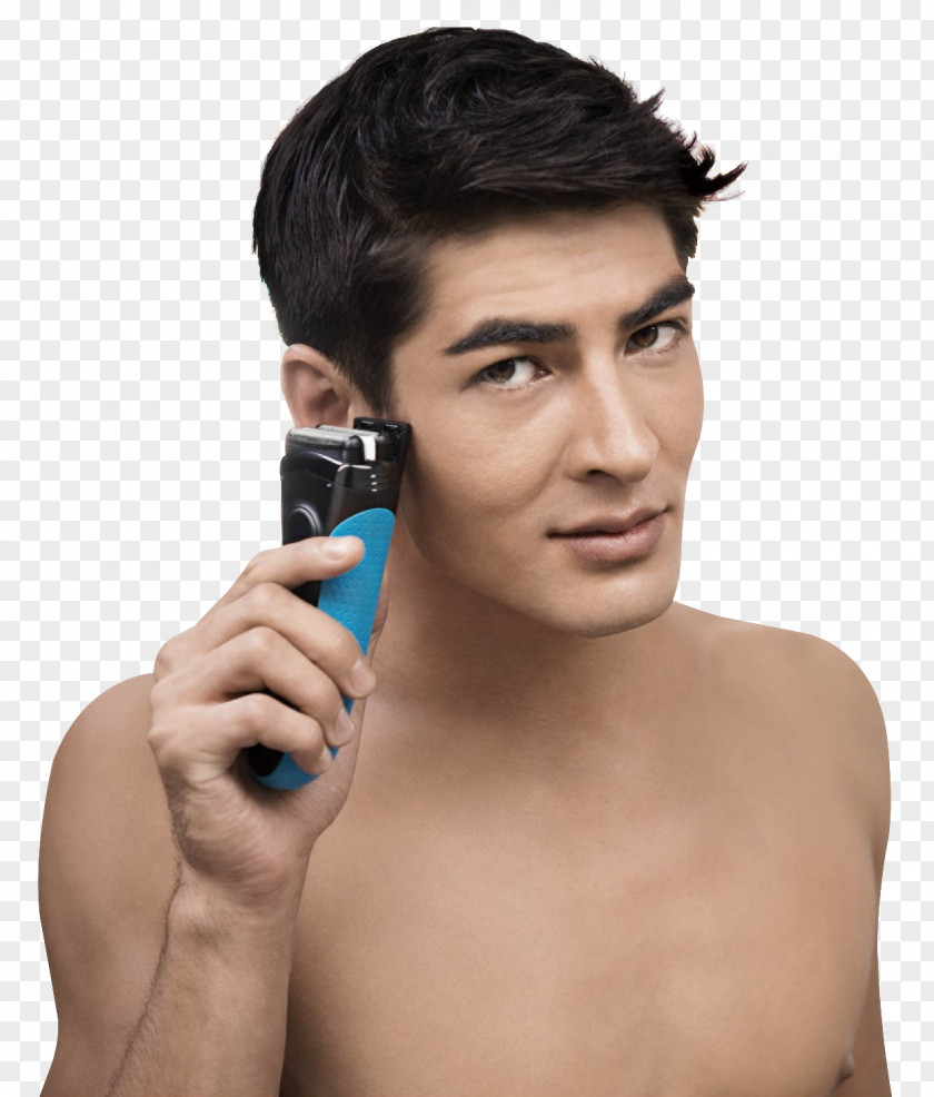 Man With Hair Trimmer Shaving Electric Razor Beard Braun PNG