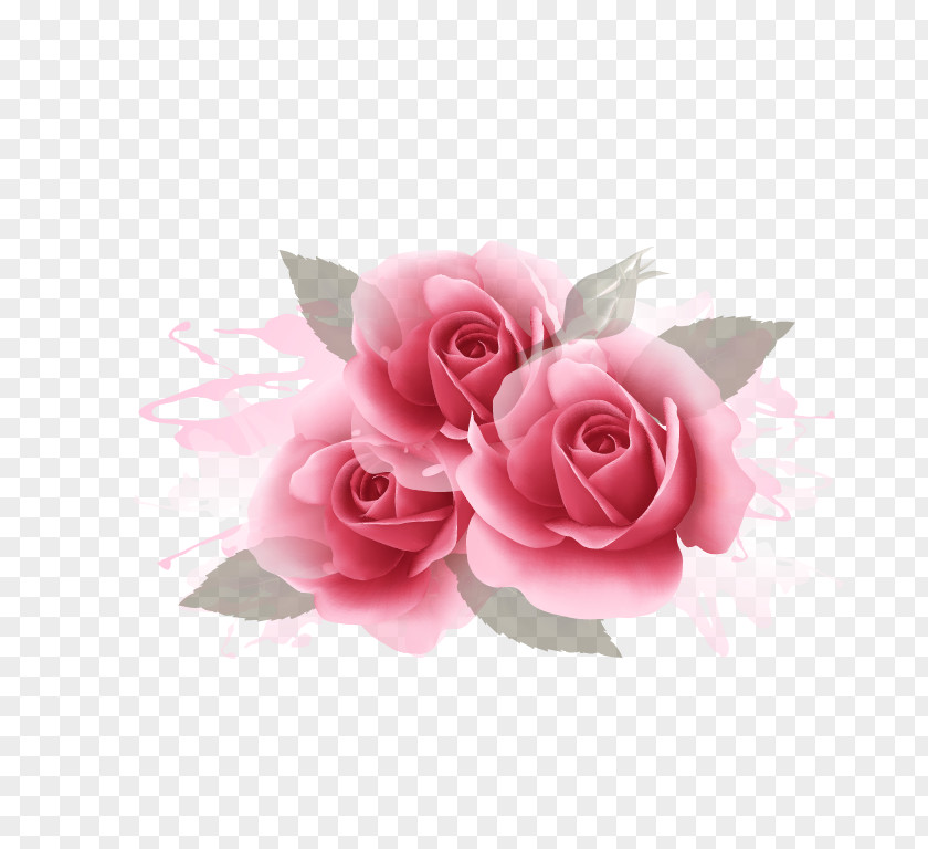 Pink Rose Flower Web Banner PNG