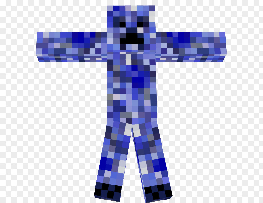 Blue Creeper Minecraft Cobalt Electric Purple Violet PNG