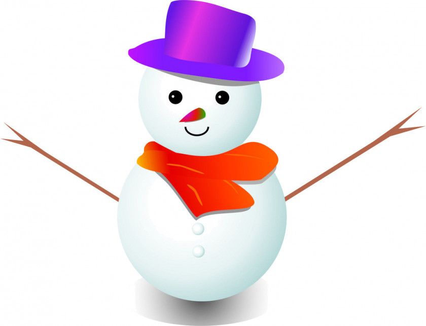 Snowman Child Oil Painting Cartoon PNG